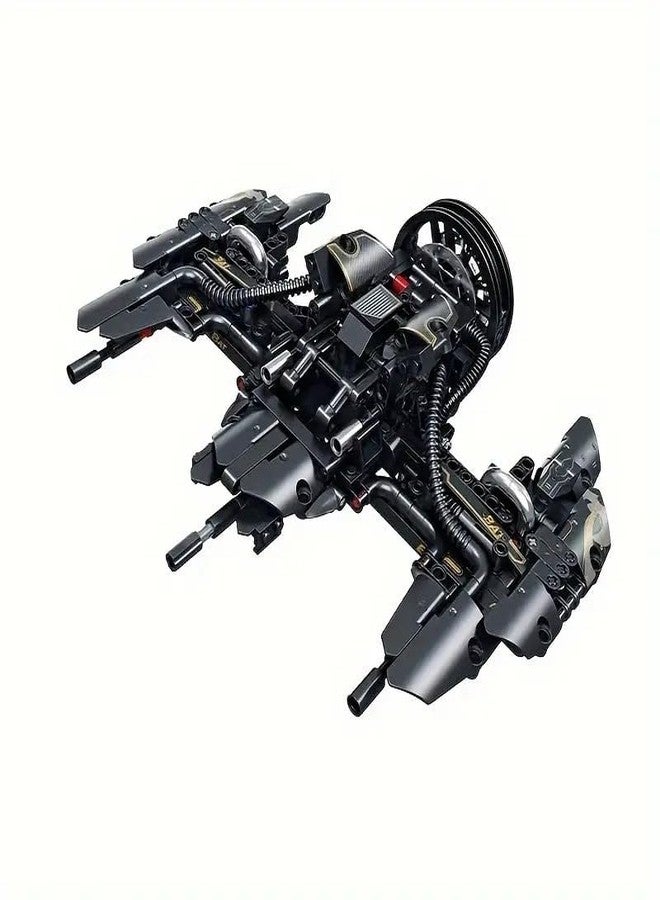 EXOMOON 571pcs Cool Black Transformer Motorcycle Building Blocks, Motorbike Bricks Model Toys, Christmas/Thanksgiving Day Gift Multicolor - Image 2